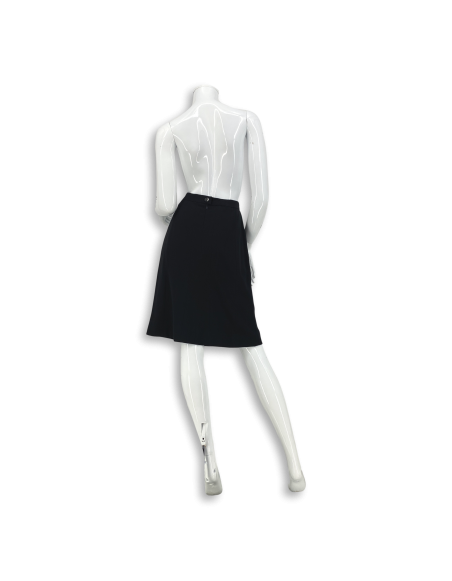 Chanel Black Wool Skirt 1998