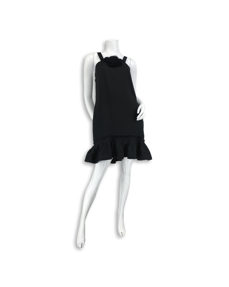 Lanvin By Alber Elbaz Cocktail Black Silk Dress