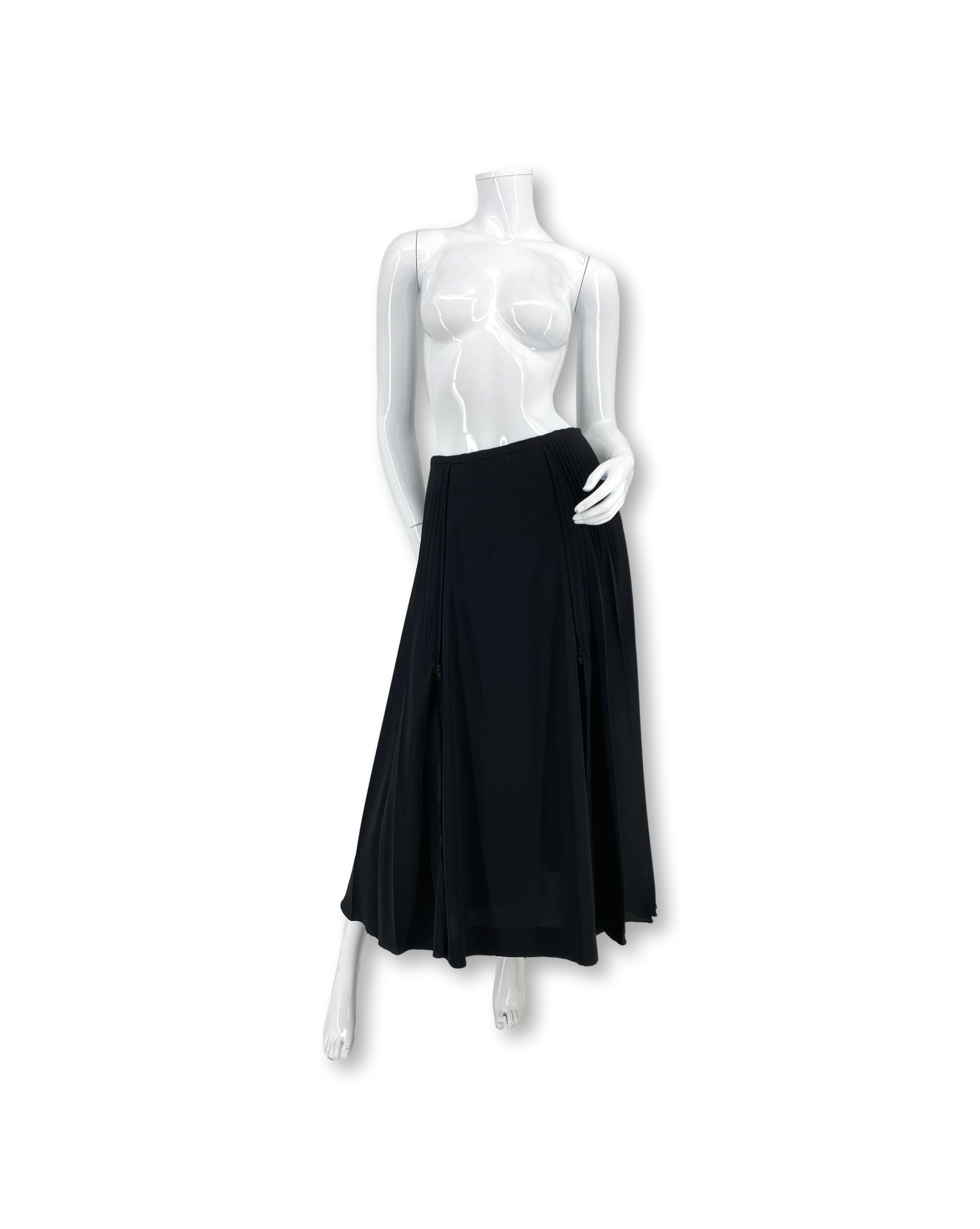 Christian Dior Pleated Black Skirt