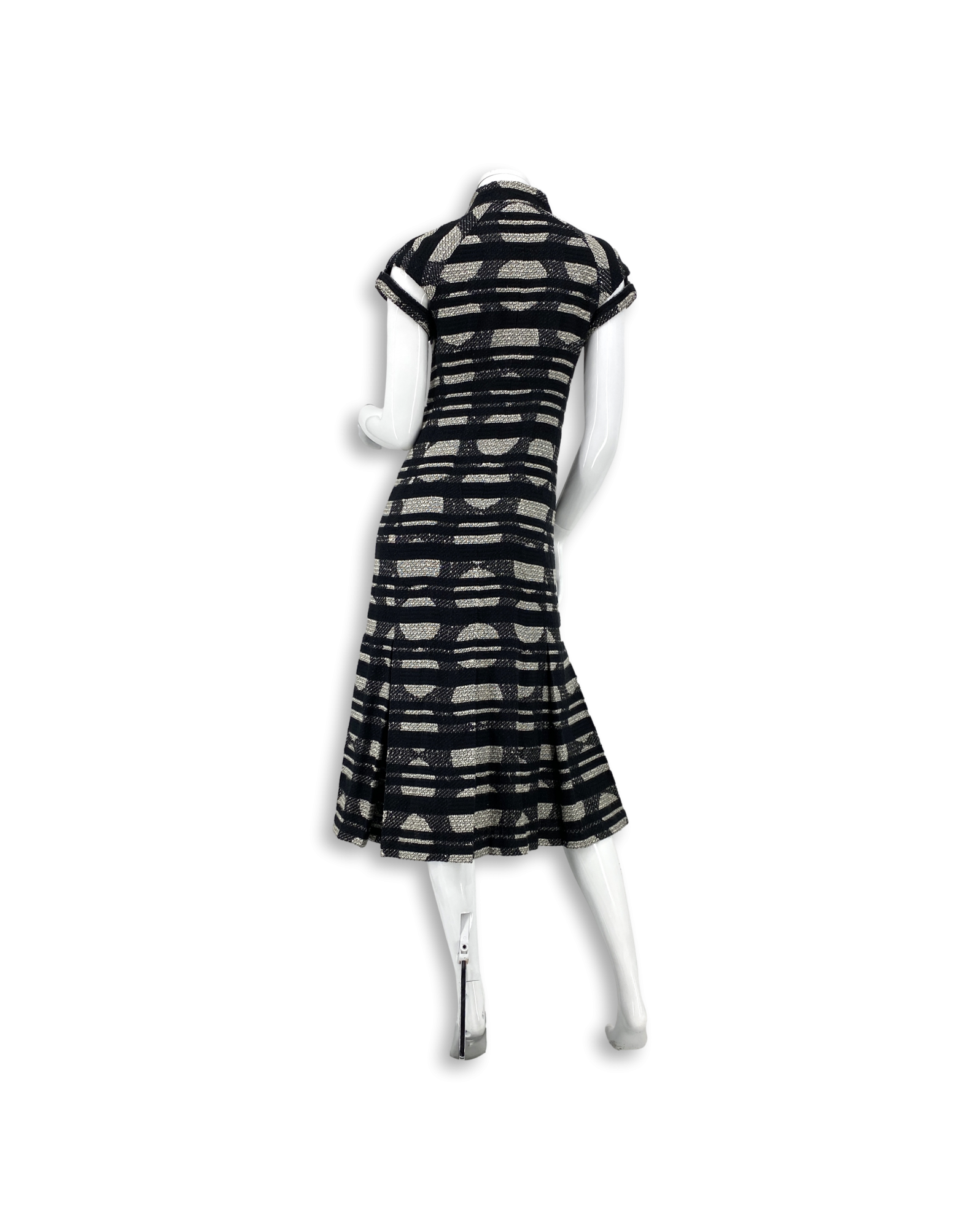 Chanel Black White Tweed Dress