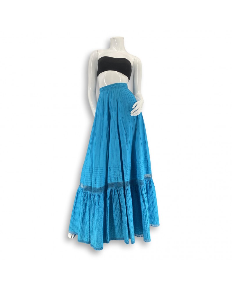 Mexicana maxi jupe turquoise vintage 70s